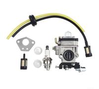 Filteilect Kit d'entretien professionnel pour carburateur avec bougie d'allumage compatible avec tondeuse Florabest FBS 43 A1 FBK 4 B2 4 en 1 PBK 4 A1 2 A1