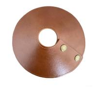 Filteilect Lanterne de camping pour lampe de tente, abat-jour en cuir anti-poussière avec bouton, compatible avec les lampes suspendues portables, 165 x 170 mm, intérieur de 3 cm (marron foncé)