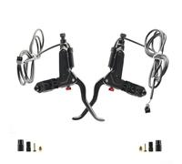 Filteilect Levier de frein électrique pour freins hydrauliques E-bike, guidon de 22 mm compatible avec tube de 5 mm, SM 2 broches, huile minérale uniquement, paire en alliage d'aluminium noir (L + R)