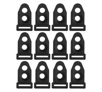 Filteilect Lot de 12 accessoires de tente pour patins - Pieds de tente en plastique robuste avec deux trous, matériau PVC/PE haute résistance, résistant à la chaleur et