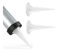 Filteilect Lot de 2 buses de calfeutrage en plastique pour colle, pointe de colle pour calfeutrage souple et verre, compatible avec les bricoleurs et (2 pièces)