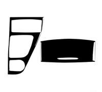 Filteilect Lot de 2 enjoliveurs de levier de vitesse pour console intérieure noire pour Q50 Q60 2014-2019, moulage et garniture intérieure automobile avec revêtement époxy