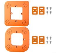 Filteilect Lot de 2 gabarits d'angle pour le travail du bois, outil de gabarit d'angle 4 en 1 avec guide de positionnement, en plastique pour coupe de bord pour fraisage