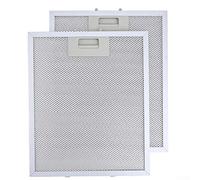 Filteilect Lot de 2 pièges à graisse en aluminium pour hotte aspirante - 5 couches - Grille d'aération en métal - Pour hottes de cuisine
