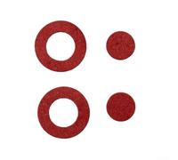 Filteilect Lot de 200 isolateurs de batterie en papier - Joint isolant creux rouge pour batteries, diamètre extérieur de 17 mm, diamètre intérieur de 10 mm, pâte de bois et coton (SKU)