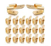 Filteilect Lot de 25 cosses électriques à double broche à déconnexion rapide de 6,35 mm, connecteurs à sertir mâles et femelles