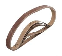 Filteilect Lot de 30 disques abrasifs 10 x 330 mm, grains assortis 60-600, pour ponceuse à bande, abrasif à l'alumine avec revêtement anti-encrassement, compatible avec ponceuses 3/8 x 13" pour (600#)