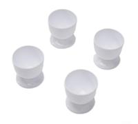 Filteilect Lot de 4/8 coquetiers en plastique pour œufs durs et mous - Vaisselle de petit déjeuner - Élégants coquetiers blancs (S124 pièces) (SKU)