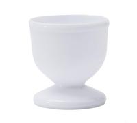 Filteilect Lot de 4/8 coquetiers pour œufs durs ou mous en plastique blanc pour petit déjeuner, plat de service compatible avec les cuillères à œufs standard (8 pièces)