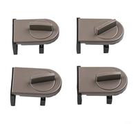 Filteilect Lot de 4 entrebâilleurs de fenêtre coulissants couleur café réglable sécurité enfant pour sécurité de la maison sans perçage 14-30 mm compatible rail