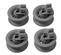 Filteilect Lot de 4 roues de panier supérieur de lave-vaisselle 611666 de rechange pour roulettes de panier supérieur Bosch 31 mm x 14 mm ABS