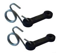 Filteilect Lot de 4 sangles de loquet et crochet de rechange pour récupérateur d'herbe 160793 - 43 mm - Clips de montage en plastique noir compatibles avec certains modèles de tondeuse