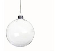 Filteilect Lot de 5 boules de Noël en plastique transparent à remplir avec couvercle - Décorations de sapin de Noël, mariage, décoration de table (10 cm)