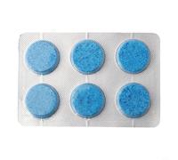 Filteilect Lot de 6 tablettes nettoyantes effervescentes solides pour pare-brise pour voiture - eau concentrée en verre, compatible avec réservoir de lave-glace