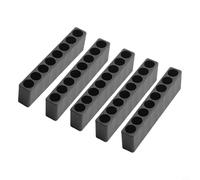 Filteilect Lot de 7 bandes de rangement pour outils hexagonaux de 6,35 mm, support d'embout de tournevis en plastique, flexible et durable, outil de gestion d'accessoires de 6,35 mm (10 trous)