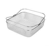 Filteilect Panier de friteuse à air carré en acier inoxydable 20,8 x 20,8 x 7,1 cm avec poignée facile à soulever pour friteuse carrée de 5,8 l et 6 l, en acier inoxydable 304 de qualité alimentaire