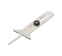 Filteilect Pied à coulisse en acier inoxydable pour mesurer la profondeur de la bande de roulement des pneus, jauge de profondeur de type T avec échelle gravée, portée de 0 à 6 cm, outil durable pour