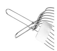 Filteilect Pince à découper en acier inoxydable pour rôtir la viande et le pain - Pour trancher sans effort - Design allemand - Avec griffes - Passe au lave-vaisselle - 28 x 9,3 cm