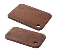 Filteilect Planche à découper en bois de noyer pour camping, pique-nique et barbecue avec trou de suspension et bords lisses, planche à découper portable pour la préparation des aliments en plein air