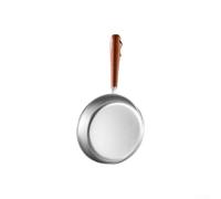 Filteilect Poêle à frire en acier inoxydable avec fond plat, 12 cm et 16 cm, poêle à frire non petite pour une répartition homogène de la chaleur, batterie de cuisine à motif flocon de neige pour