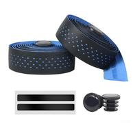 Filteilect Polka Dot Bande de guidon pour vélo de route perforée pour vélo avec PU et matériau EVA absorbant la transpiration et respirant Longueur 215 cm Compatible avec Drop Bleu