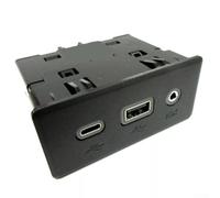 Filteilect Port USB auxiliaire de rechange pour Chevrolet pour Malibu Terrain 2019-24 compatible avec OEM 13529865 ABS noir accessoire intérieur de voiture