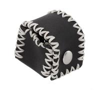 Filteilect Porte-craie de billard pour piscine et snooker - Étui en cuir compatible avec les craies de taille standard, 35 mm x 35 mm x 35 mm, fermeture à bouton-pression, noir