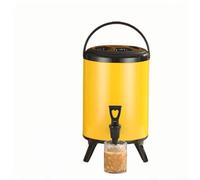 Filteilect Récipient isotherme en acier inoxydable avec bec verseur facile à verser - Distributeur de boissons de grande capacité pour le camping et les événements en plein air (10 L, jaune)