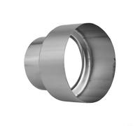 Filteilect Réducteur de conduit de cheminée en acier inoxydable - Adaptateur de tuyau de poêle haute température pour poêle à bois, cheminée double paroi ou cheminée de maçonnerie (Ø 80 mm/Ø 60 mm)