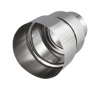 Filteilect Réducteur de conduit de cheminée en acier inoxydable - Adaptateur de tuyau de poêle haute température pour poêle à bois, cheminée double paroi ou cheminée de maçonnerie (Ø90 mm/Ø60 mm)