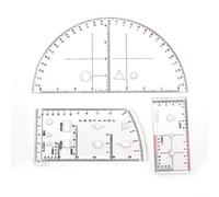 Filteilect Règle d'opération de position pour la lecture de cartes et la mesure des coordonnées, outil de dessin géométrique en plastique transparent pour topographie et simulation de guerre