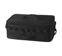 Filteilect Sac de rangement de camping de 15 L avec poignée, organiseur réglable pour ustensiles de cuisine, tissu Oxford 600D avec ceintures suspendues et poches en filet, poignées multifaces pour