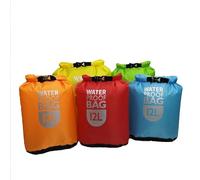 Filteilect Sac étanche 6 L et 12 L pour kayak, bateau et natation - taffetas de polyester 210T avec joint enroulable et base rectangulaire (rouge, 12 l)