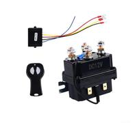 Filteilect Solénoïde 12 V 250 A pour contacteur de relais pour treuil, kit de télécommande sans fil avec récepteur, portée de 45,7 m, boîtier en acier résistant aux intempéries pour VTT, UTV, SUV 4 x
