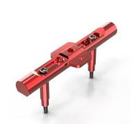 Filteilect Support de téléphone portable multifonction CNC pour support de phare de moto, extension de spot, en acier inoxydable, convient à la plupart des motos avec étanche (rouge)