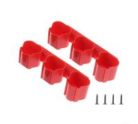 Filteilect Support mural de rangement de batterie pour outils Bosch 10,8 V 12 V - Design peu encombrant - Installation facile - Rouge/bleu (rouge)