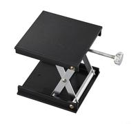 Filteilect Table élévatrice de laboratoire en plastique 90 x 90 mm, hauteur réglable de 2,5 à 9 cm, noir - Plate-forme élévatrice en plastique pour expériences de physique, chimie, biologie (plastique