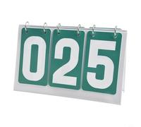 Filteilect Tableau de score de table avec affichage à 3 chiffres, en plastique imperméable, pour basket-ball, football, badminton, billard, design pliable (vert)