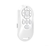 Filteilect Télécommande sans fil pour appareil photo avant et arrière avec fonction zoom avant et arrière compatible avec smartphone Blanc
