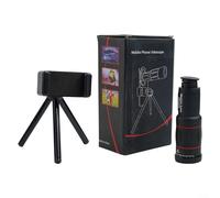 Filteilect Télescope monoculaire pour smartphone, objectif zoom longue portée pour la randonnée avec grossissement 18x, 28x, 36x, 64x, compatible avec appareil photo de téléphone portable pour oiseaux