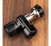 Filteilect Tête de gonflage portable pour vélo de route - Buse de gonflage rapide en alliage d'aluminium léger avec contrôle d'air rotatif, compatible avec valve, noir