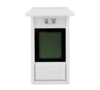 Filteilect Thermomètre numérique LCD avec crochet pour serre, jardin, intérieur et extérieur (blanc)