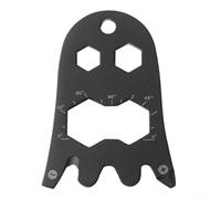 Filteilect Tournevis multifonction portable pour l'extérieur - Clé hexagonale - Outil porte-clés pour camping, randonnée, bricolage - 15 g - Léger - Noir