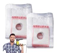 Filter Bags | 100PCS Drill Catchers | PE Collection Bags | PE filter bags collect drilling debris during electric hammer and air conditioning installation work, helping keep work