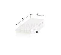 Filter; interior air MANN-FILTER CU 25 008-2 for HYUNDAI