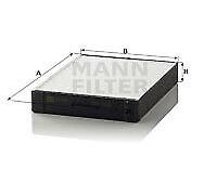 Filter, interior air MANN-FILTER CU 2647 for HYUNDAI,KIA