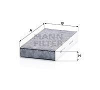 Filter, interior air MANN-FILTER CUK 2327-2 for HONDA