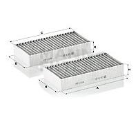 Filter; interior air MANN-FILTER CUK 26 028-2 for MERCEDES-BENZ