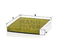 Filter, interior air MANN-FILTER FP 26 021 for AUDI,SEAT,SKODA,VW