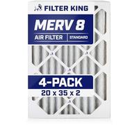Filter King Lot de 4 filtres à air plissés MERV 8 HVAC - Dimensions réelles : 49,5 x 88,8 x 4,5 cm